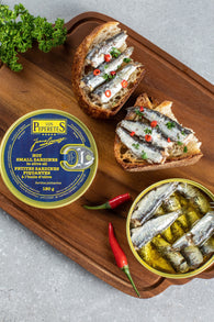 Los Peperetes Hot Small Sardines in Olive Oil - Spanish Pig