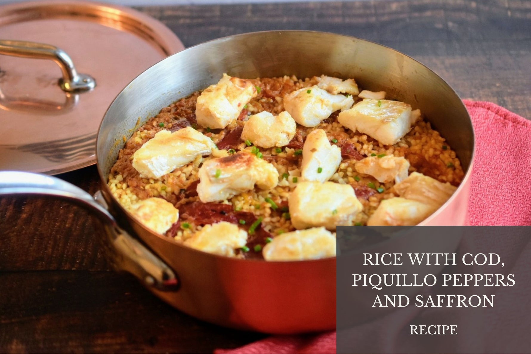 Rice with Cod, Piquillo Peppers and Saffron