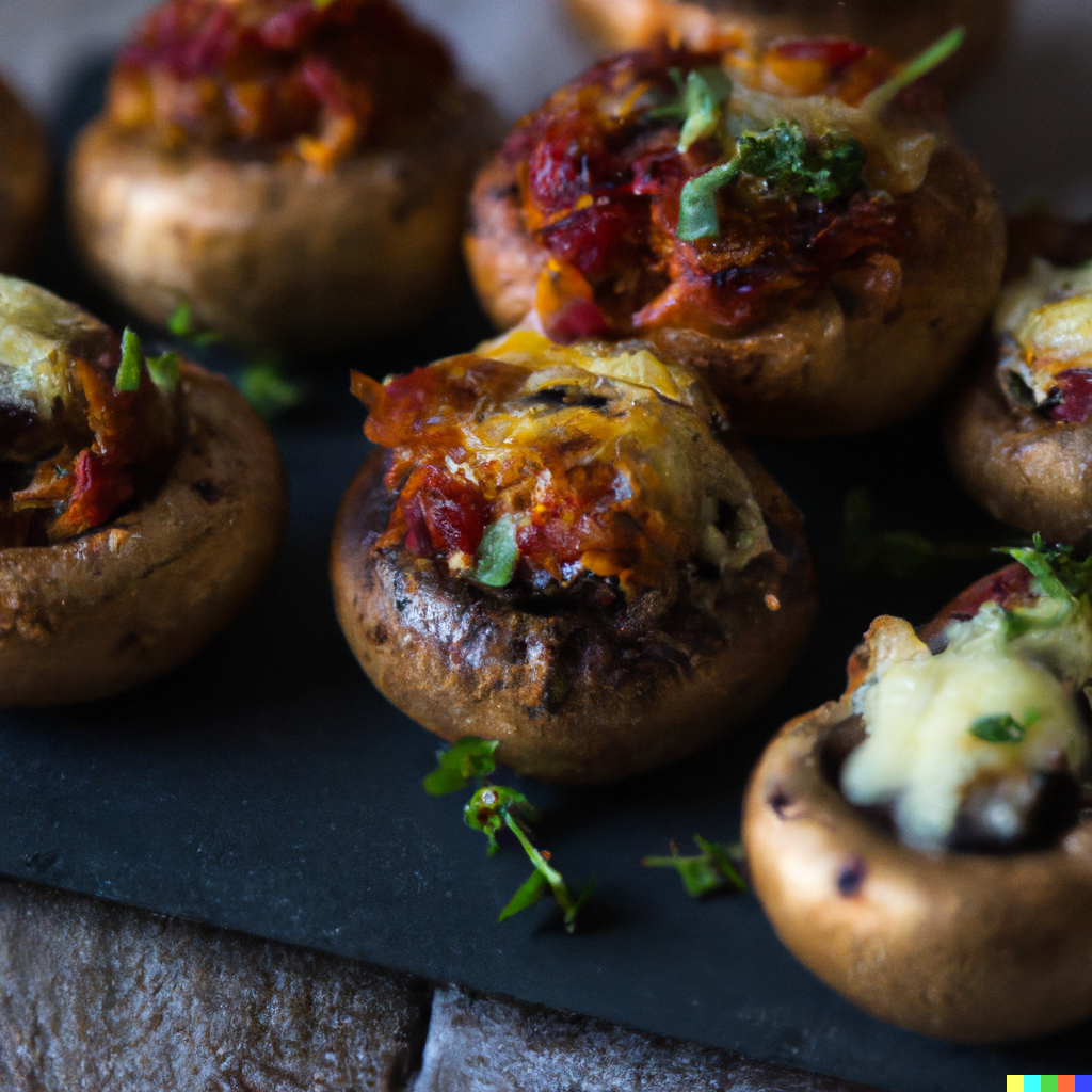 Spanish Chorizo and Manchego Stuffed Mushrooms