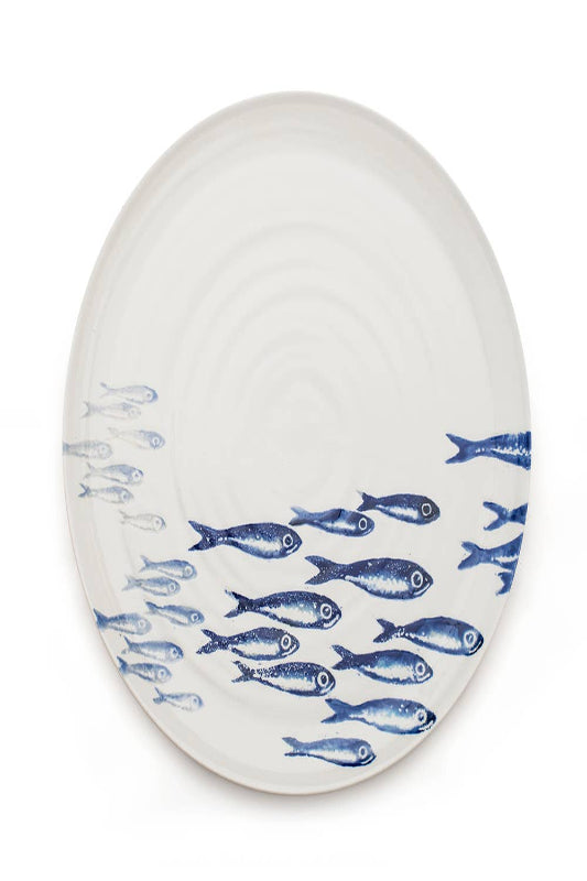 Sardines Serving Platter – Handcrafted Mediterranean Style