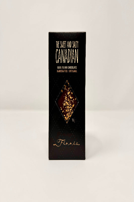 The Sweet and Salty Canadian Dark Chocolate Bar, Bean to Bar - 50g