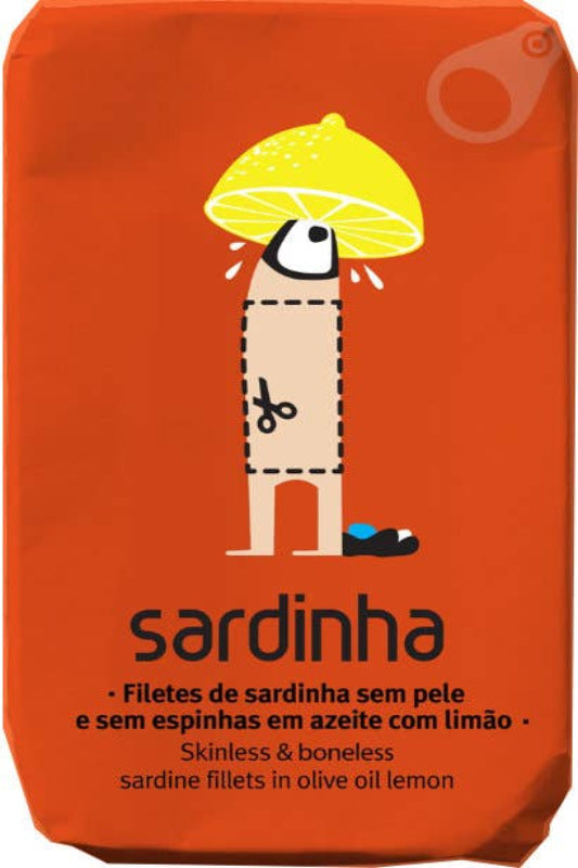 Sardinha Skinless and boneless sardine fillets with lemon