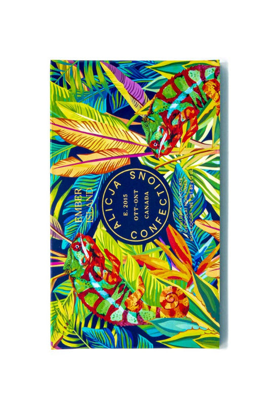 Alicja Ember Island Vegan Dark Postcard Chocolate Bar