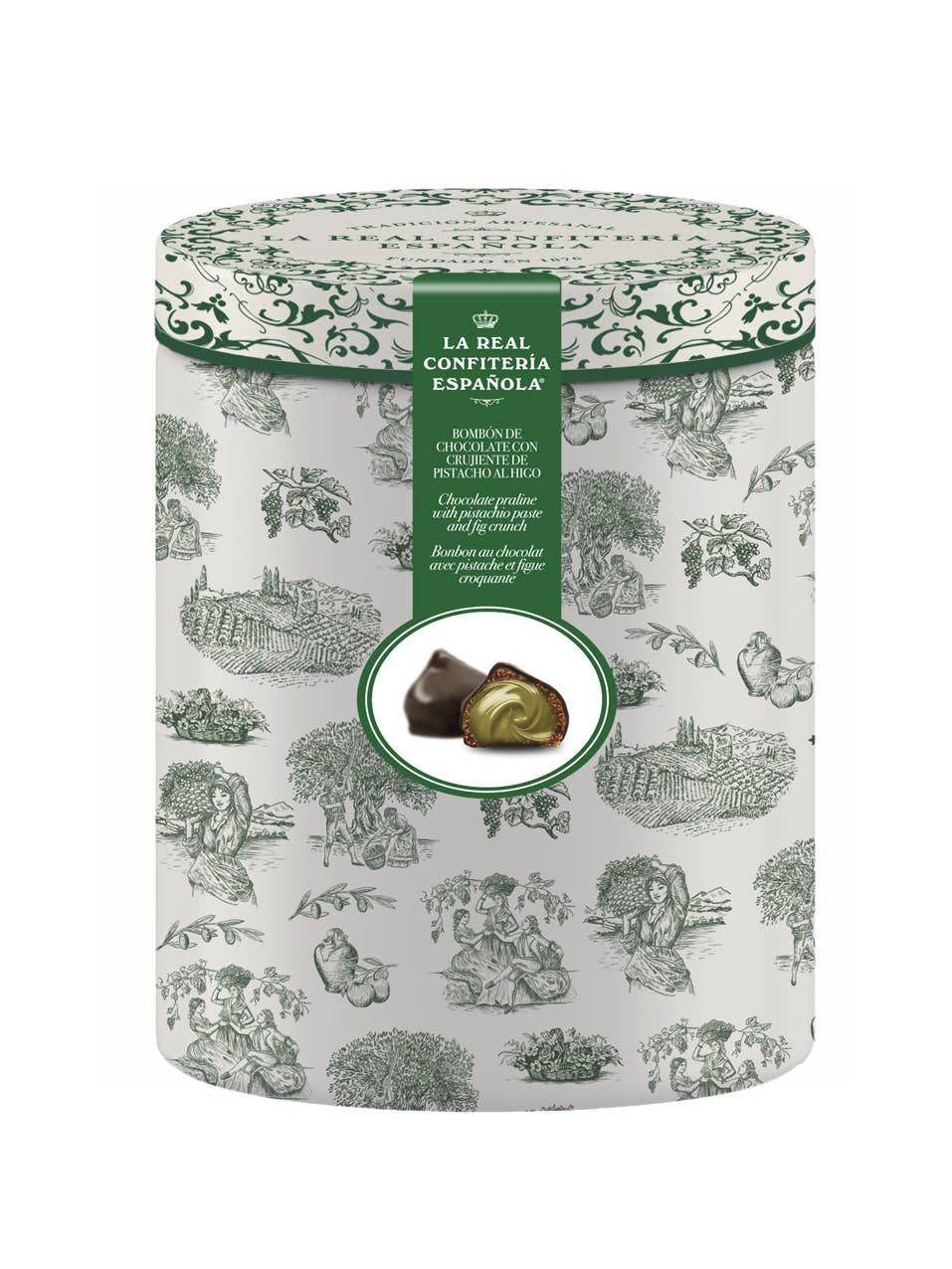 Olivar Tin (fig bonbon with pistachio crunch)