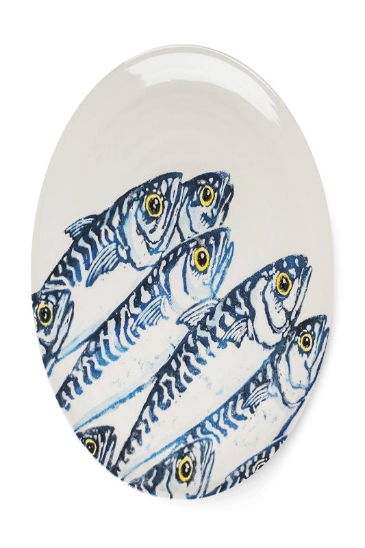 Creatures Mackerel Serving Platter – Handcrafted Mediterranean Elegance