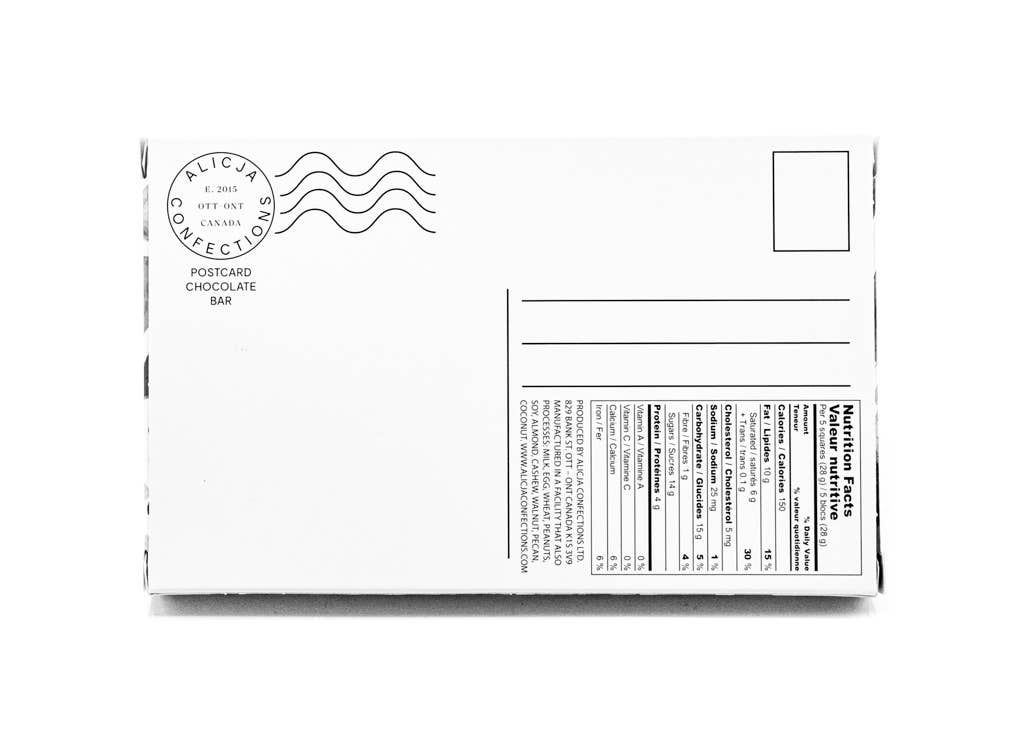 Alicja Whatever! Milk & White Postcard Chocolate Bar