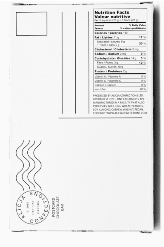 Valencia Vegan Dark Postcard Chocolate Bar