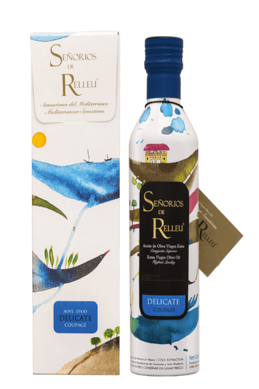 Señoríos de Relleu Delicate Coupage Extra virgin Olive oil 500ml + Individual Giftbox