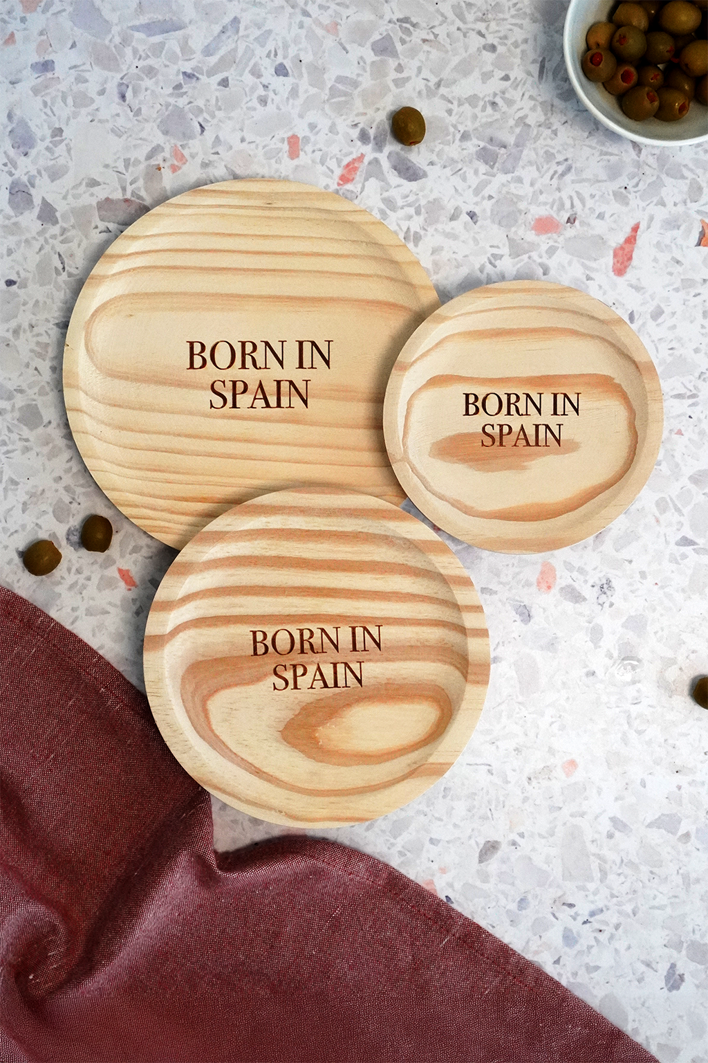 Typical Galician Pine Wood Plate (Different Sizes)