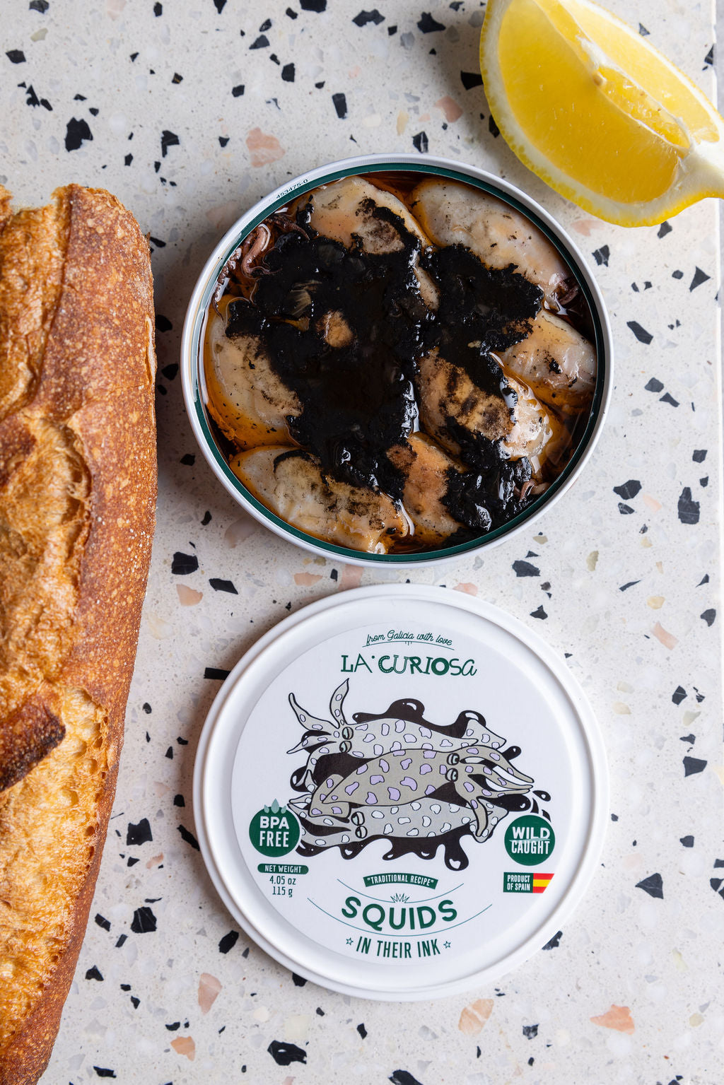 La Curiosa Wild Caught Baby Squid 115g