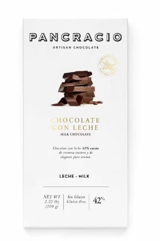 Pancracio Milk Chocolate Bar 42% Cocoa – 100g