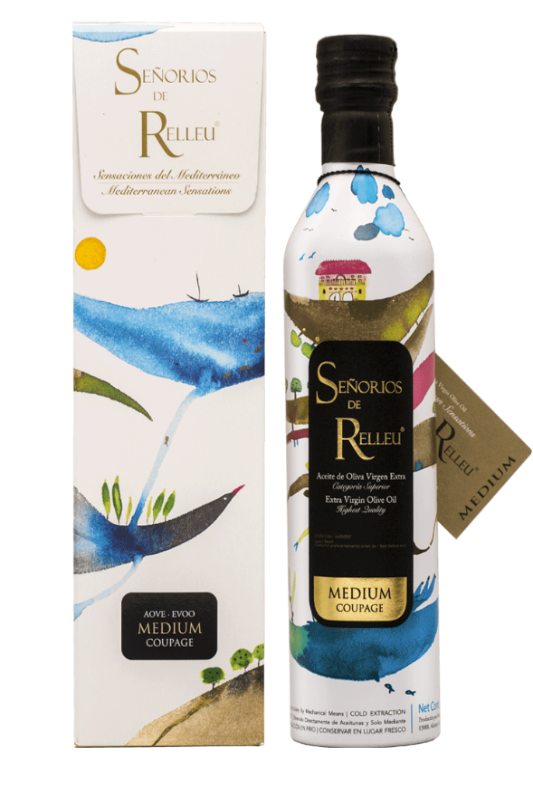 Señoríos de Relleu Medium Coupage Extra virgin Olive oil 500ml + Individual Giftbox