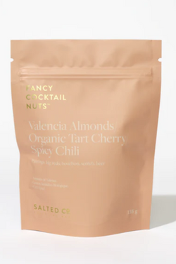 Fancy Cocktail Nuts- Valencia almonds, Organic Tart Cherry & Spicy Chili Pouch