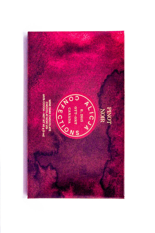 Alicja Pinot Noir Vegan Dark Postcard Chocolate Bar