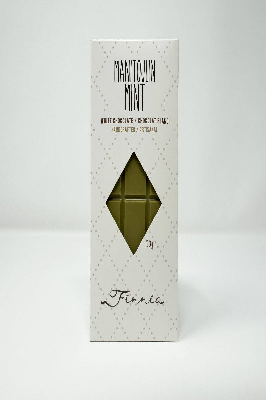 Manitoulin Mint White Chocolate Bar, Bean to Bar 50g