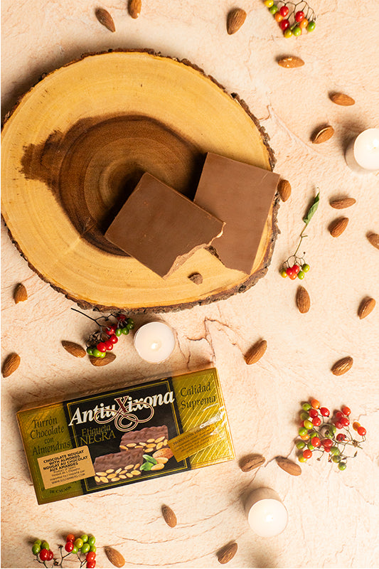 Turrón Chocolate with almonds AntiuXixona, 200g