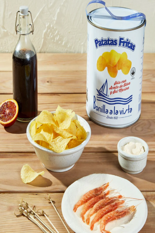 Bonilla a la Vista Potato Chips in Olive Oil – 275g Tin