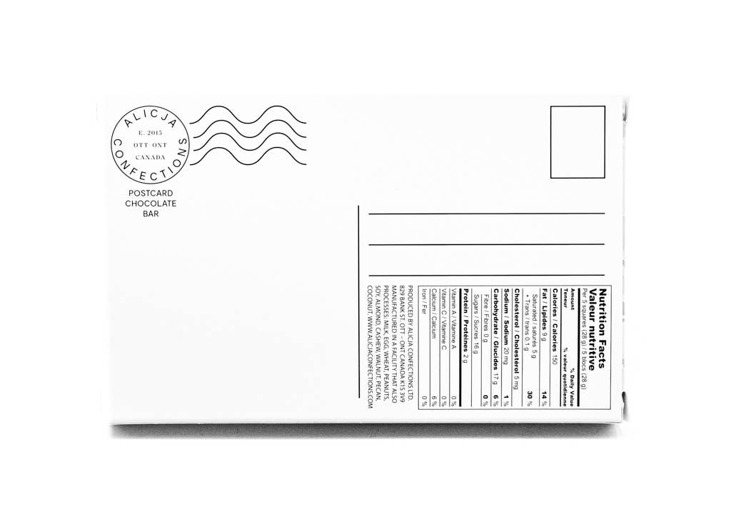 Alicja Crème Brûlée White Postcard Chocolate Bar