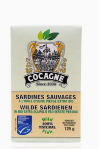 Cocagne Wild Sardines in Organic Extra Virgin Olive Oil