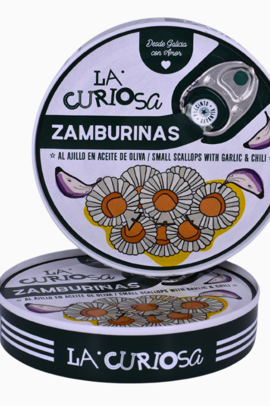 La Curiosa Scallops with garlic & olive oil