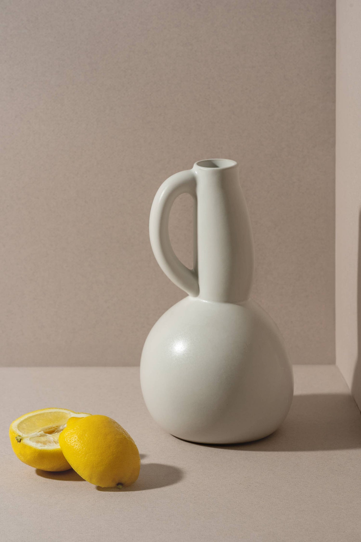 Handmade Stoneware Carafe & Vase For Flowers  | Dadasi 47 Oz: Matte Black