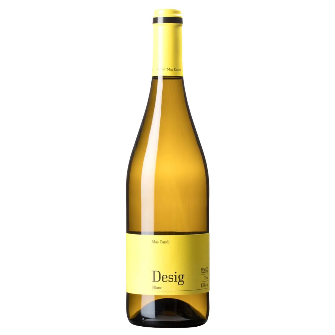 Mas Candí Desig Blanc white wine bottle