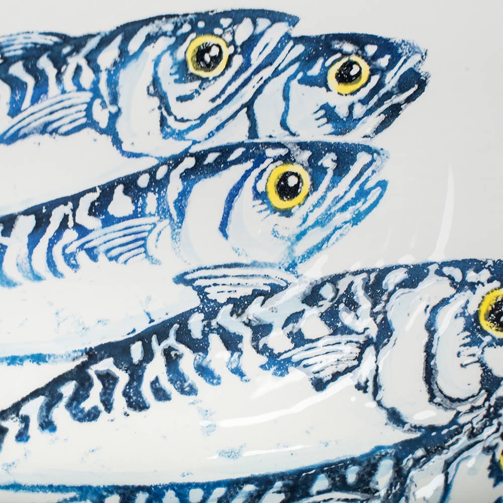 Creatures Mackerel Serving Platter – Handcrafted Mediterranean Elegance