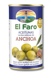 Anchovy Stuffed Manzanilla Olives El Faro  (370 ml)