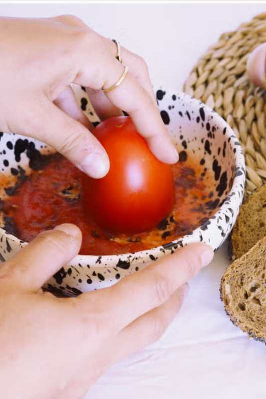 Ceramic Vegetable Grater Bowl Black & White