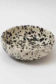 Ceramic Vegetable Grater Bowl Black & White