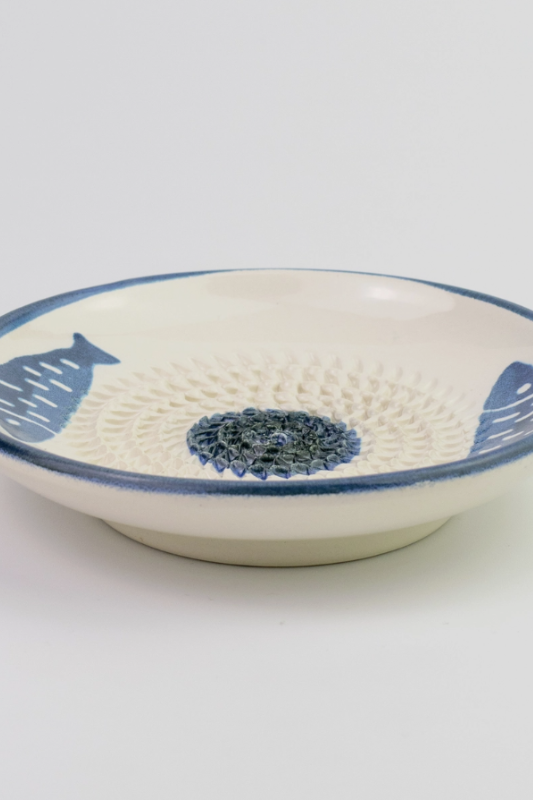 Small Ceramic Food Grater Plate / Fi