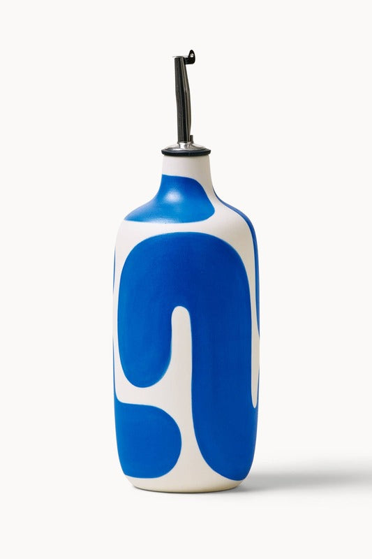 Blue & White Ceramic Olive Oil Dispenser