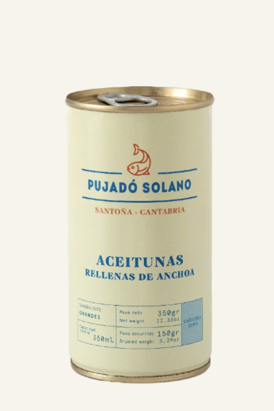 Pujadó Solano Anchovy-Stuffed Manzanilla Olives – 350g