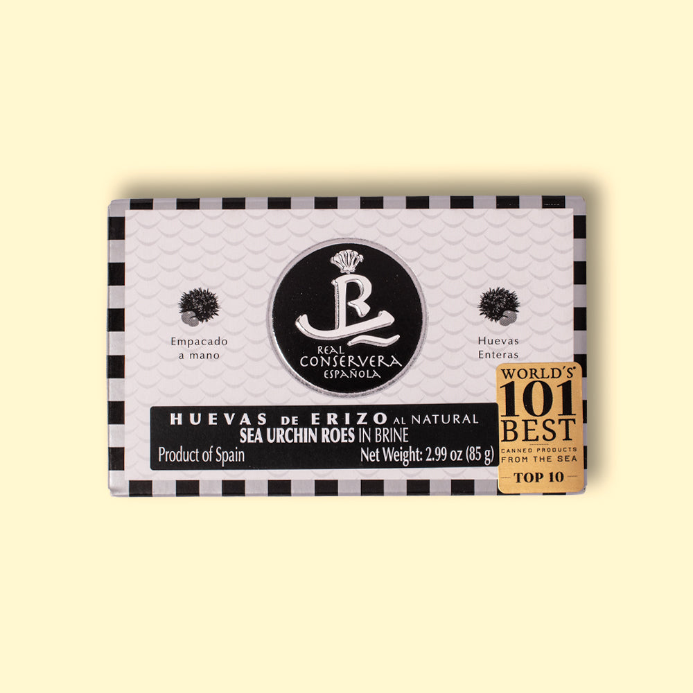 Real Conservera Española 85g sea urchin roe — front of branded box