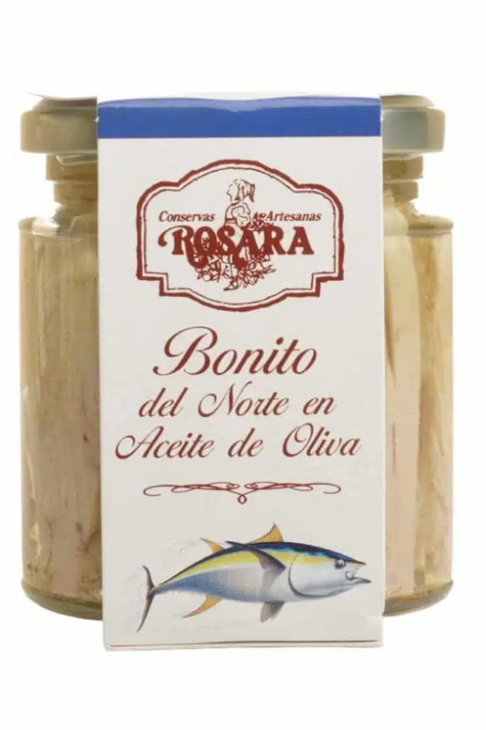Rosara White Tuna Loins in Olive Oil 250 ml. jar.
