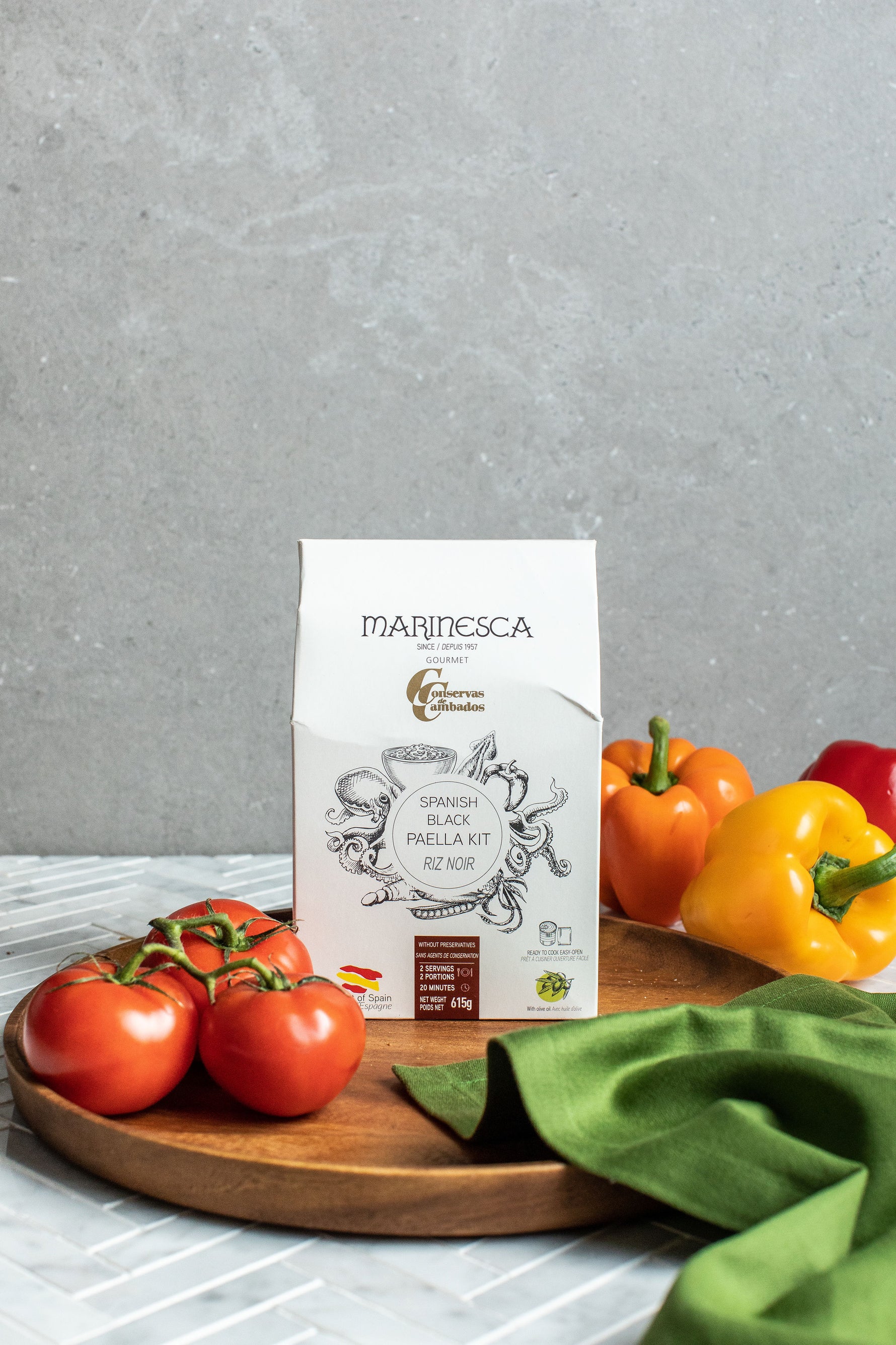 Spanish Seafood Black Rice Paella Kit By Conservas Cambados - Spanish Pig