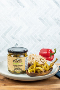 Mas Vell Organic Pickled Green Hot Chilli Pepper (guindillas) - 350g - Spanish Pig