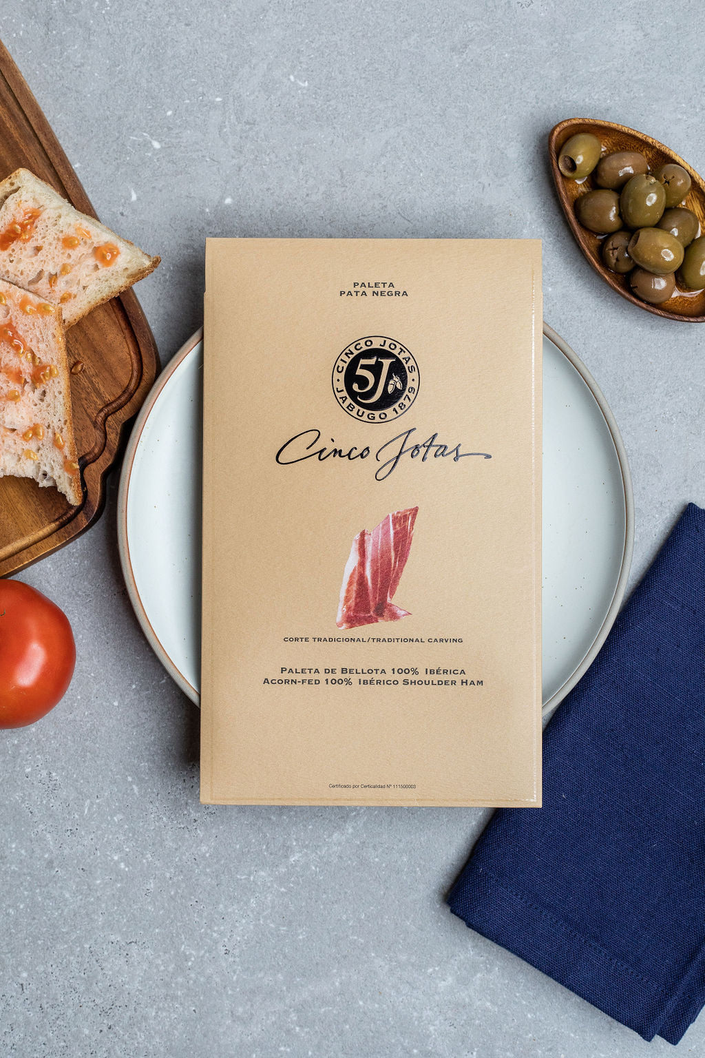 * ON SALE* Cinco Jotas (5J) Hand Sliced Iberico de Bellota Shoulder- 70g - Spanish Pig