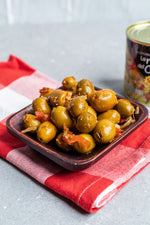 Marinated Green Olives "Receta del Cortijo" by Sarasa 370ML - Spanish Pig