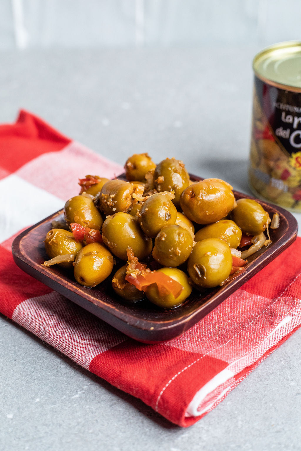 Marinated Green Olives "Receta del Cortijo" by Sarasa 370ML - Spanish Pig