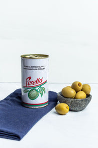 Gordal Pitted Olives with Guindilla (Hot Pepper) marinade - Spanish Pig