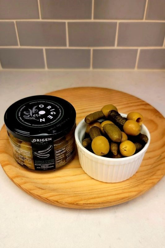 Origen Gherkin Stuffed Manzanilla Olives (280g)