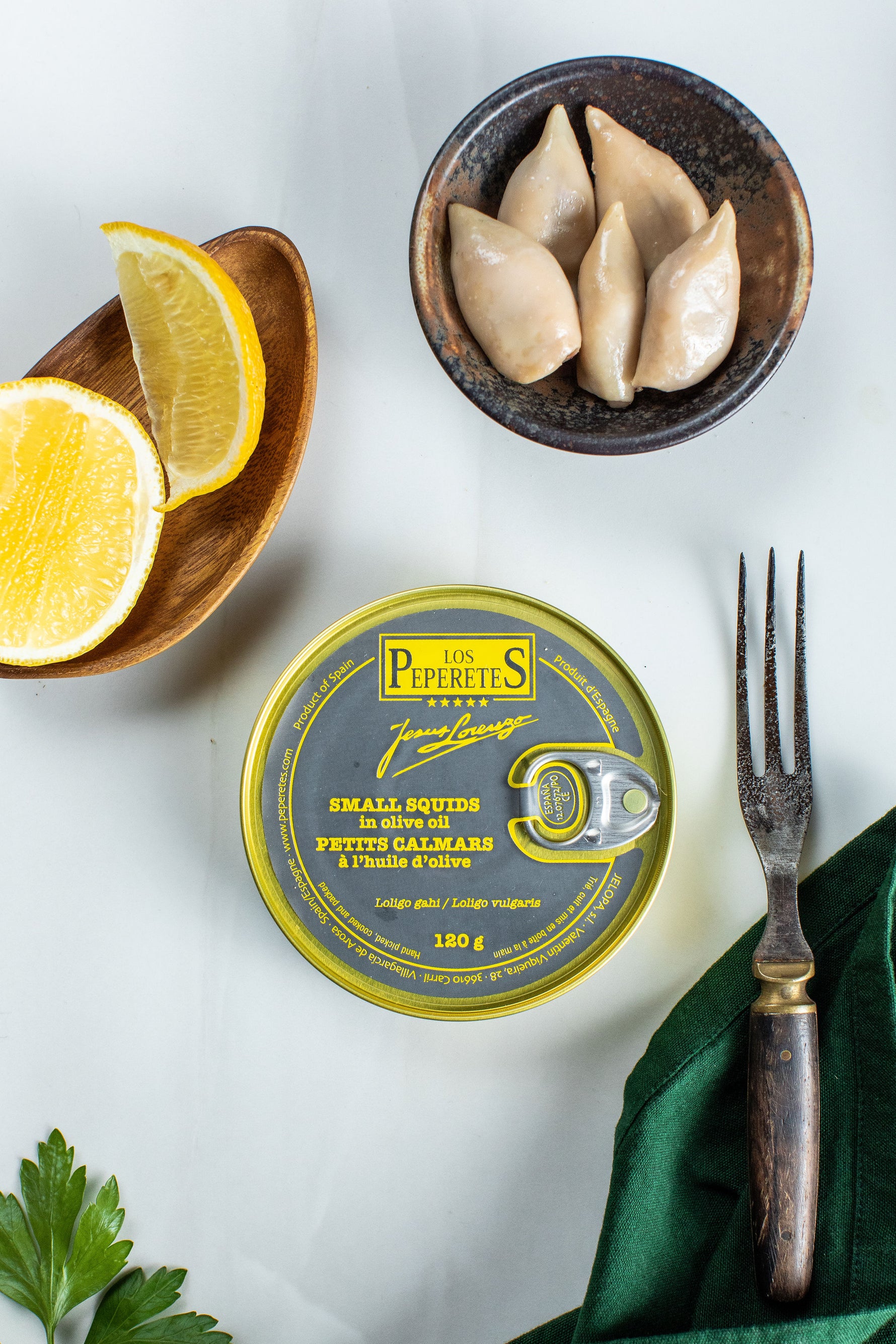 Los Peperetes Small Squids in Olive Oil - Spanish Pig